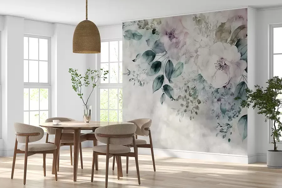 nowoczesne tapety zmywalne do kuchni wzory botaniczne geometria