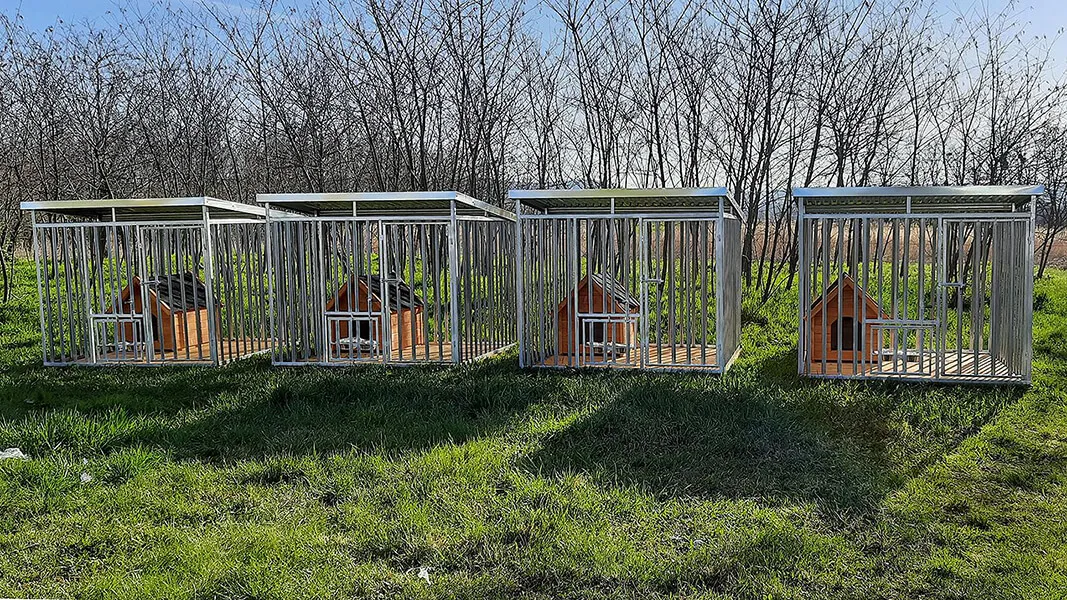 materiały z recyklingu na kojec dla psa