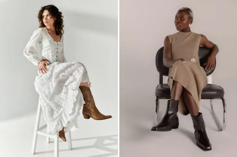 botki do sukienki boho jesień zima