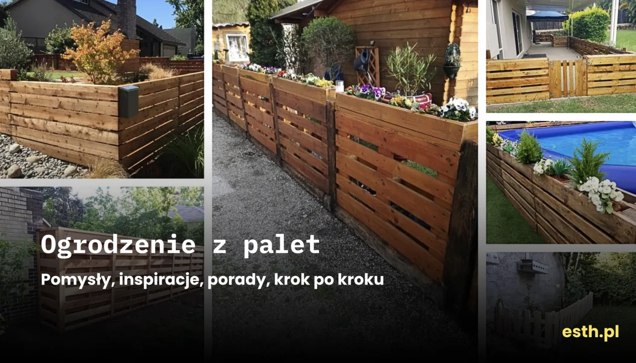 płot z palet w ogrodzie inspiracje