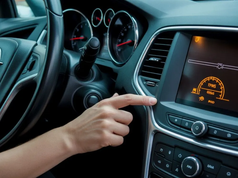 Przycisk resetu TPMS w samochodzie