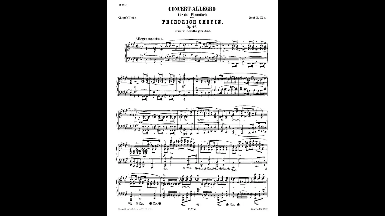Allegro de concert op 46 partytura