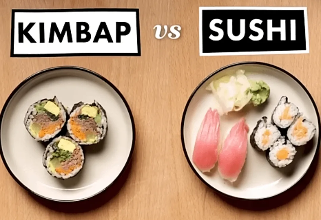 kimbap vs sushi nadzienie por&oacute;wnanie