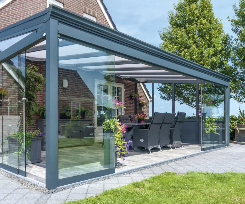 nowoczesne obicia altany poliwęglan szkło