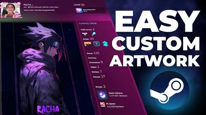 Steam profile customization animated avatar background examples