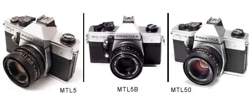 r&oacute;żne modele aparat&oacute;w Praktica