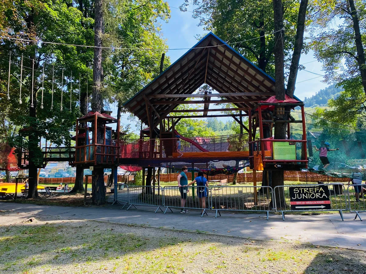 Park linowy ABlandia Rytro trasy dla dzieci