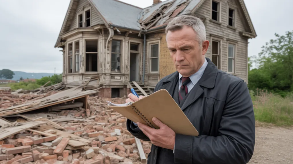 Zniszczony budynek zakaz użytkowania, grzywna nadz&oacute;r budowlany