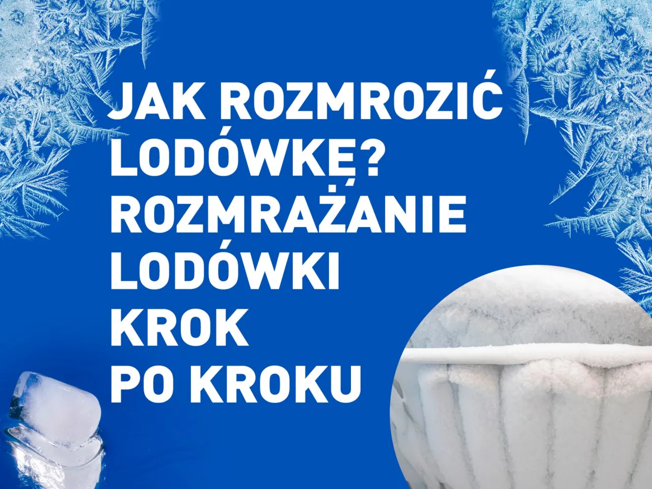 rozmrażanie lod&oacute;wki krok po kroku infografika