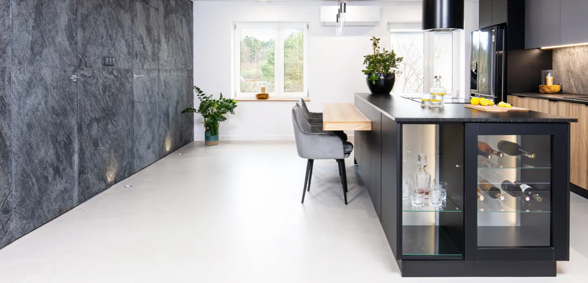 kuchnia beton architektoniczny mikrocement aranżacje