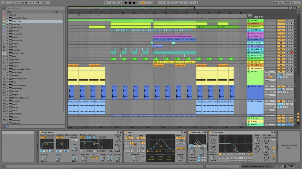 zrzuty ekranu z r&oacute;żnych program&oacute;w DAW: FL Studio, Ableton Live, Logic Pro X