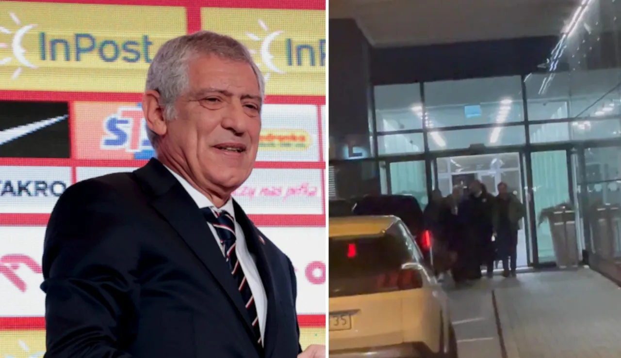 Fernando Santos z prezesem PZPN Kuleszą podczas prezentacji