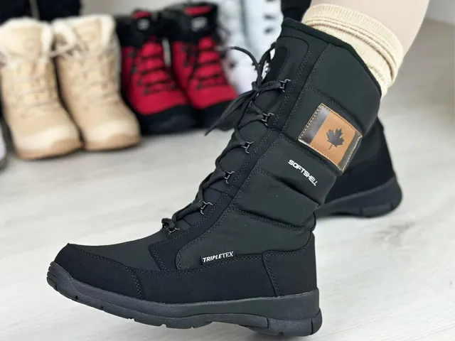 różne materiały na buty zimowe