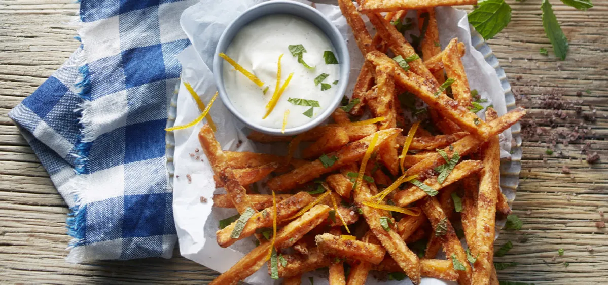 frytki z batatów z dipem