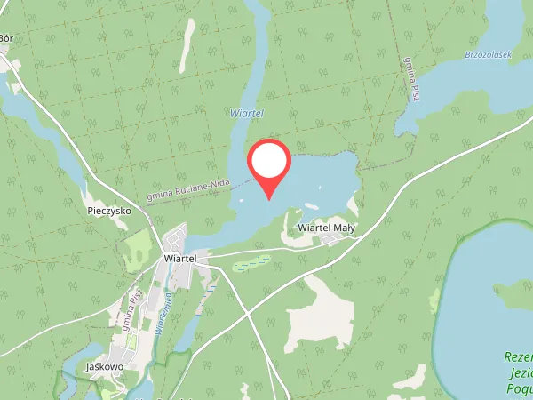 Mapa Jeziora Wytle i okolice