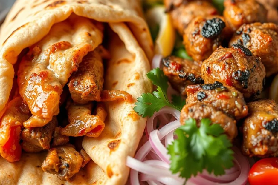 Składniki dürüm kebaba