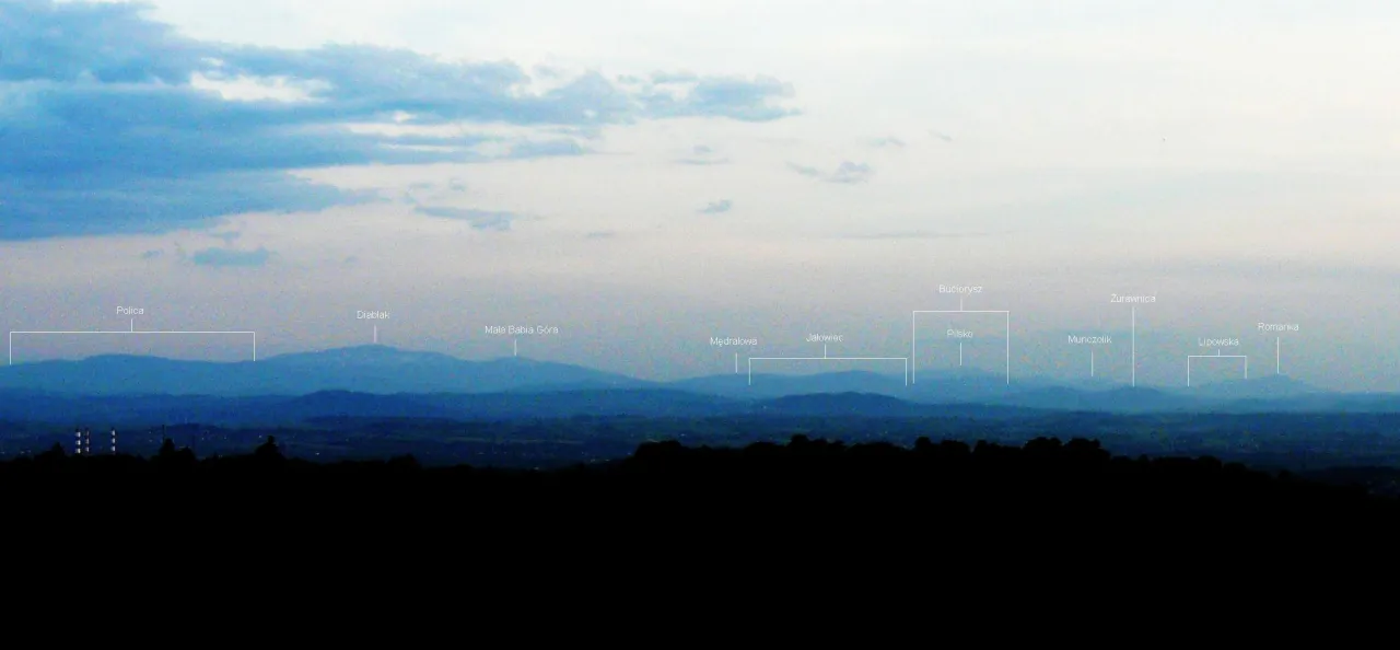 Panorama Tatr z Krakowa Kopiec Piłsudskiego