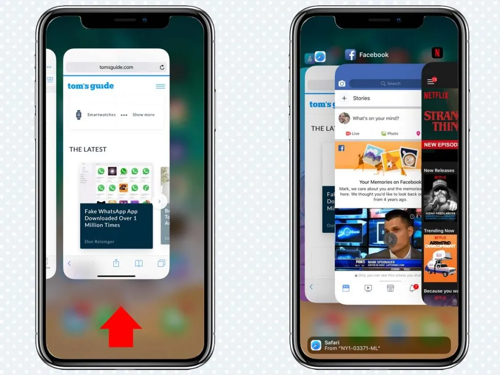 Jak zamknąć aplikacje w tle iPhone Face ID i przycisk Home
