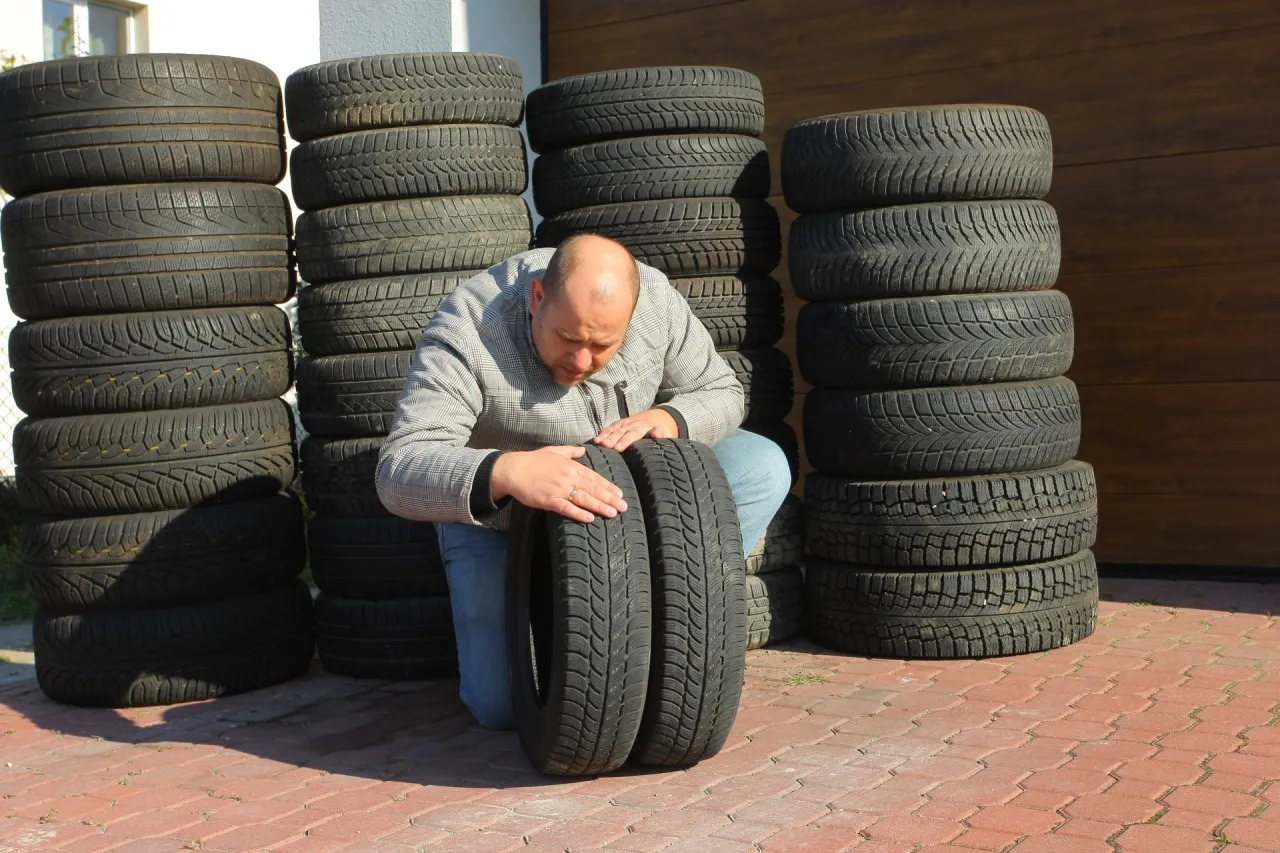 szorstkowanie opon przed i po