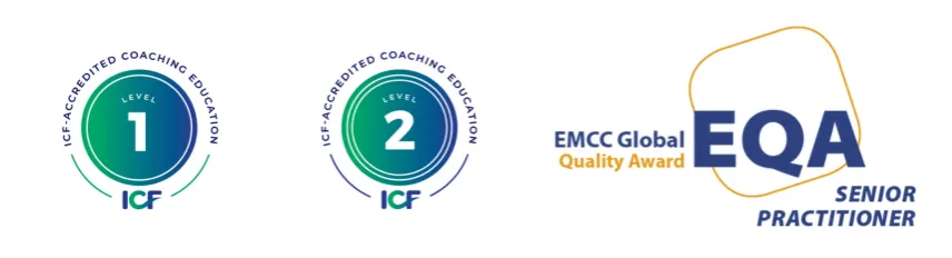 Certyfikaty coacha ICF EMCC logo