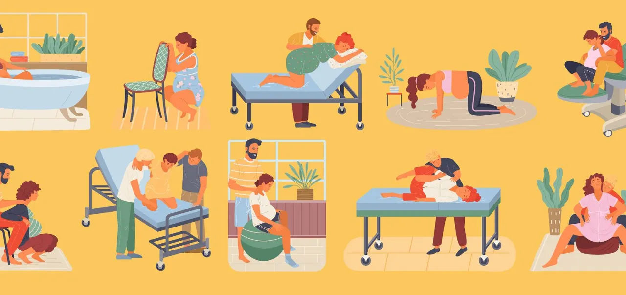 pozycje wertykalne poród