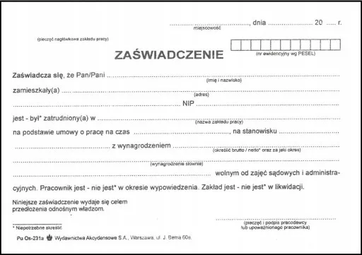Zdjęcie Zaświadczenie o zatrudnieniu - do czego jest naprawdę potrzebne?