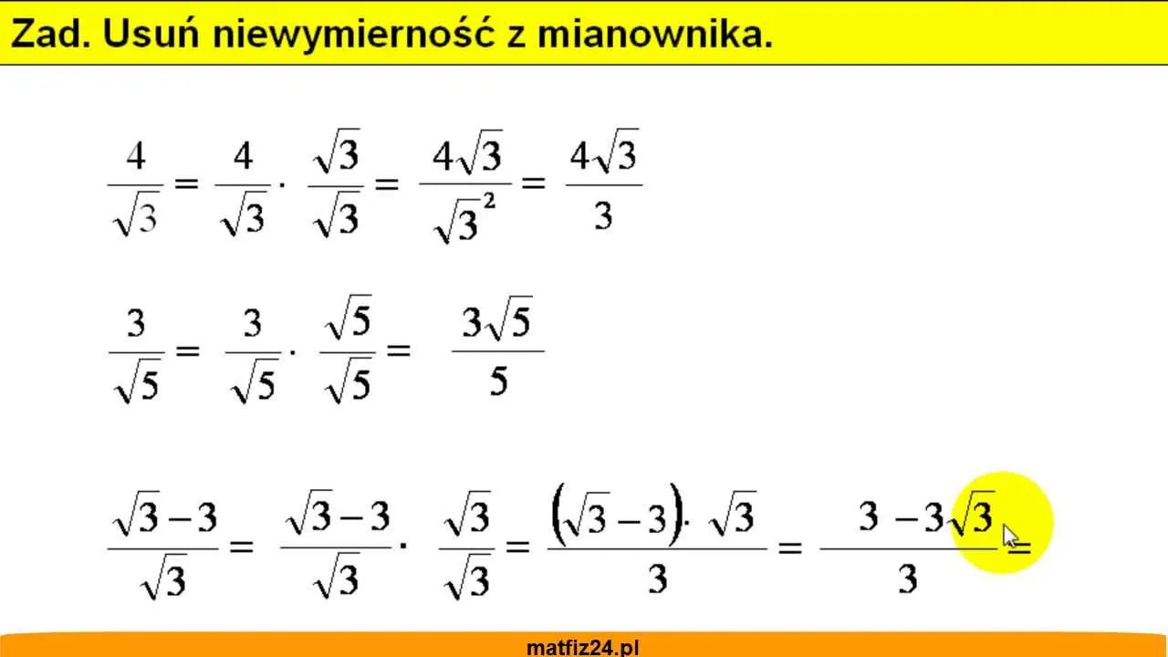 Zdjęcie Jak pozbyć się pierwiastka z równania - proste metody i przykłady