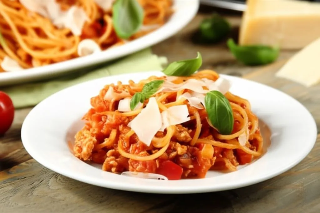 Zdjęcie Spaghetti wegetariańskie z warzywami – zdrowy przepis na smaczny obiad