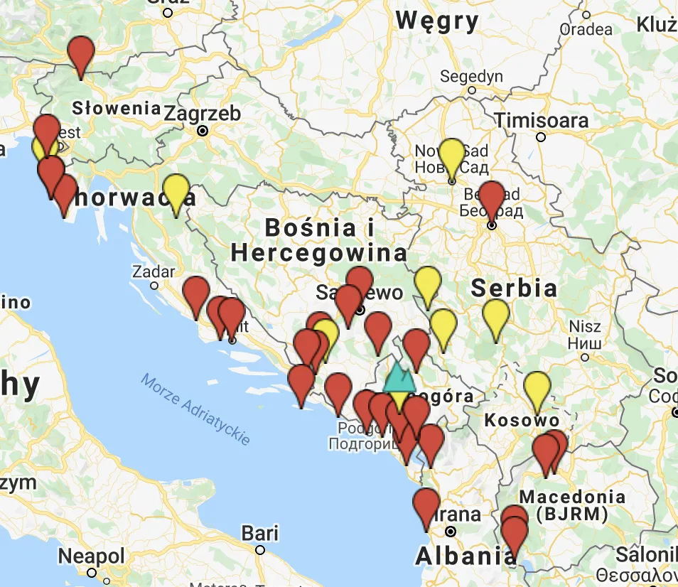 porównanie kosztów podróży samochodem bałkany