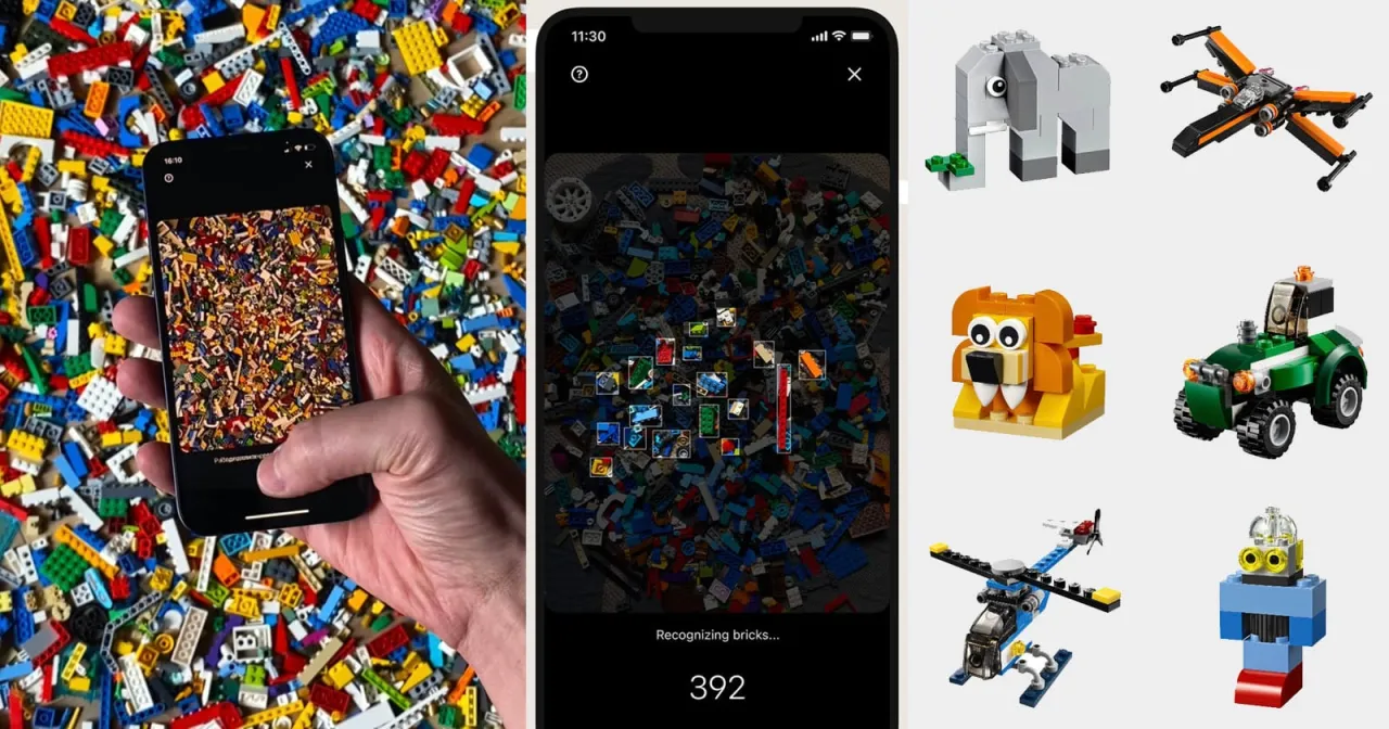 Brickit app scanning LEGO bricks