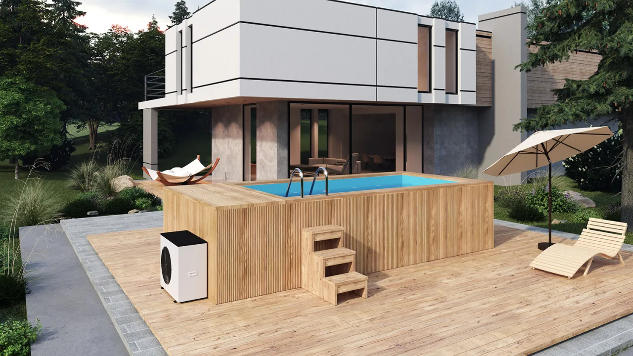 Instalacja basenu spa w ogrodzie