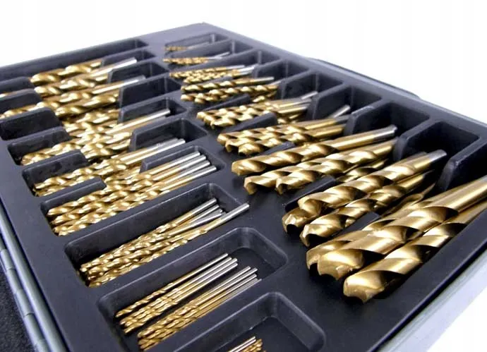 wiertła tytanowe HSS-TiN