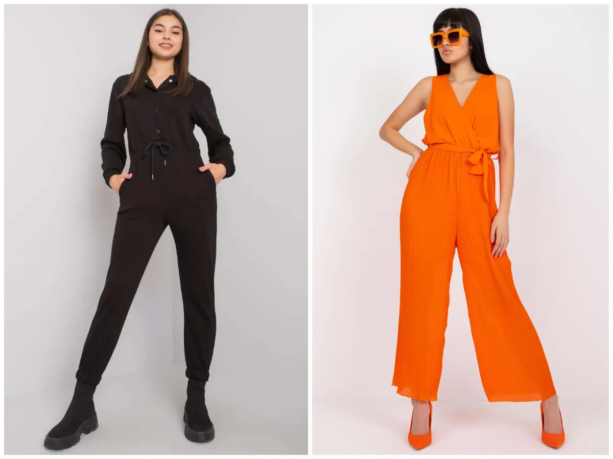 różne fasony kombinezonów na co dzień