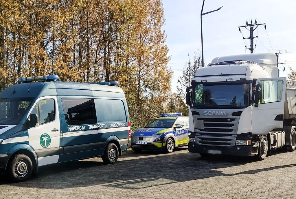 Inspekcja Transportu Drogowego kontrola ciężarówki