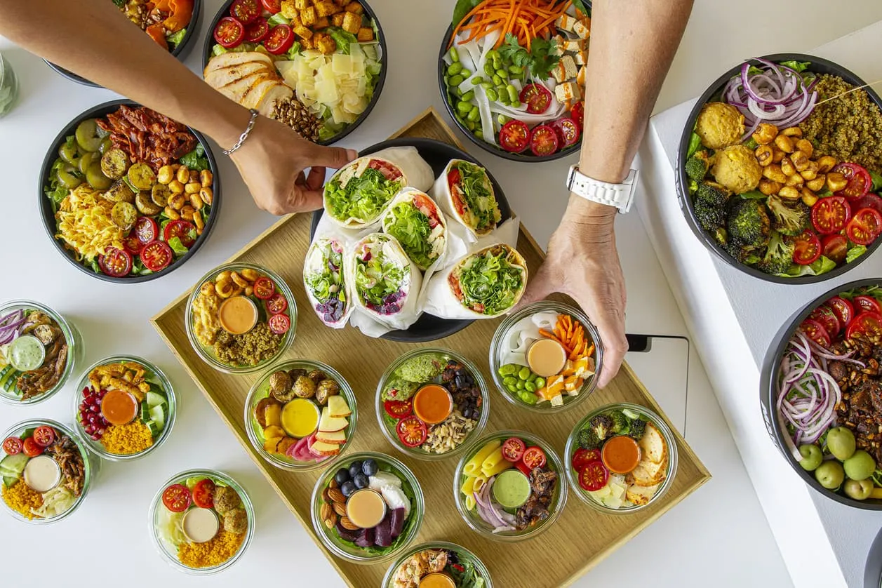 Vielf&auml;ltiges Catering Buffet oder Speisenpr&auml;sentation