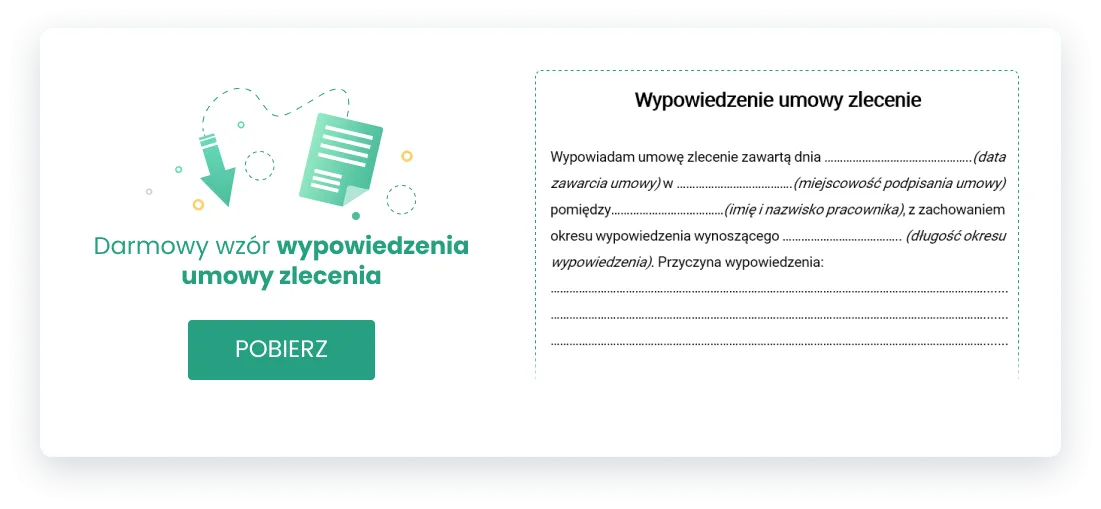 ważne powody wypowiedzenia umowy zlecenie