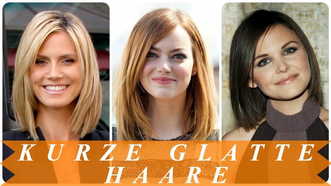 Mittellange Frisuren f&uuml;r glattes Haar