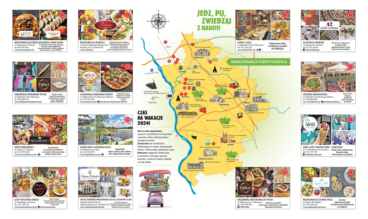 Mapa kulinarna Otwocka, r&oacute;żnorodność restauracji