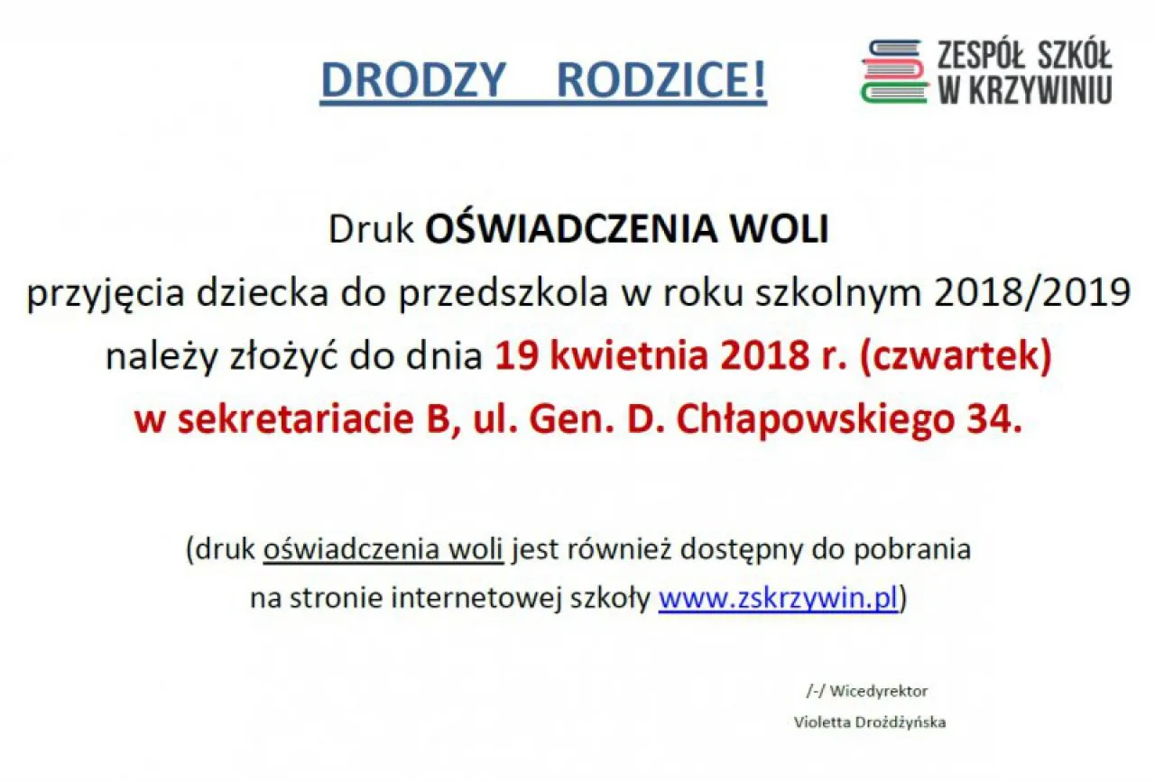 Wzory oświadczeń woli do pobrania