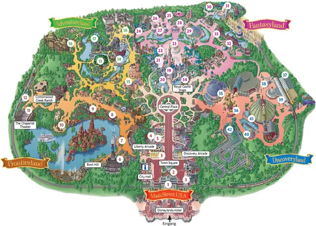 Disneyland Paris verschiedene Attraktionen