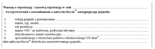 Wydział Komunikacji dokumenty rejestracja samochodu