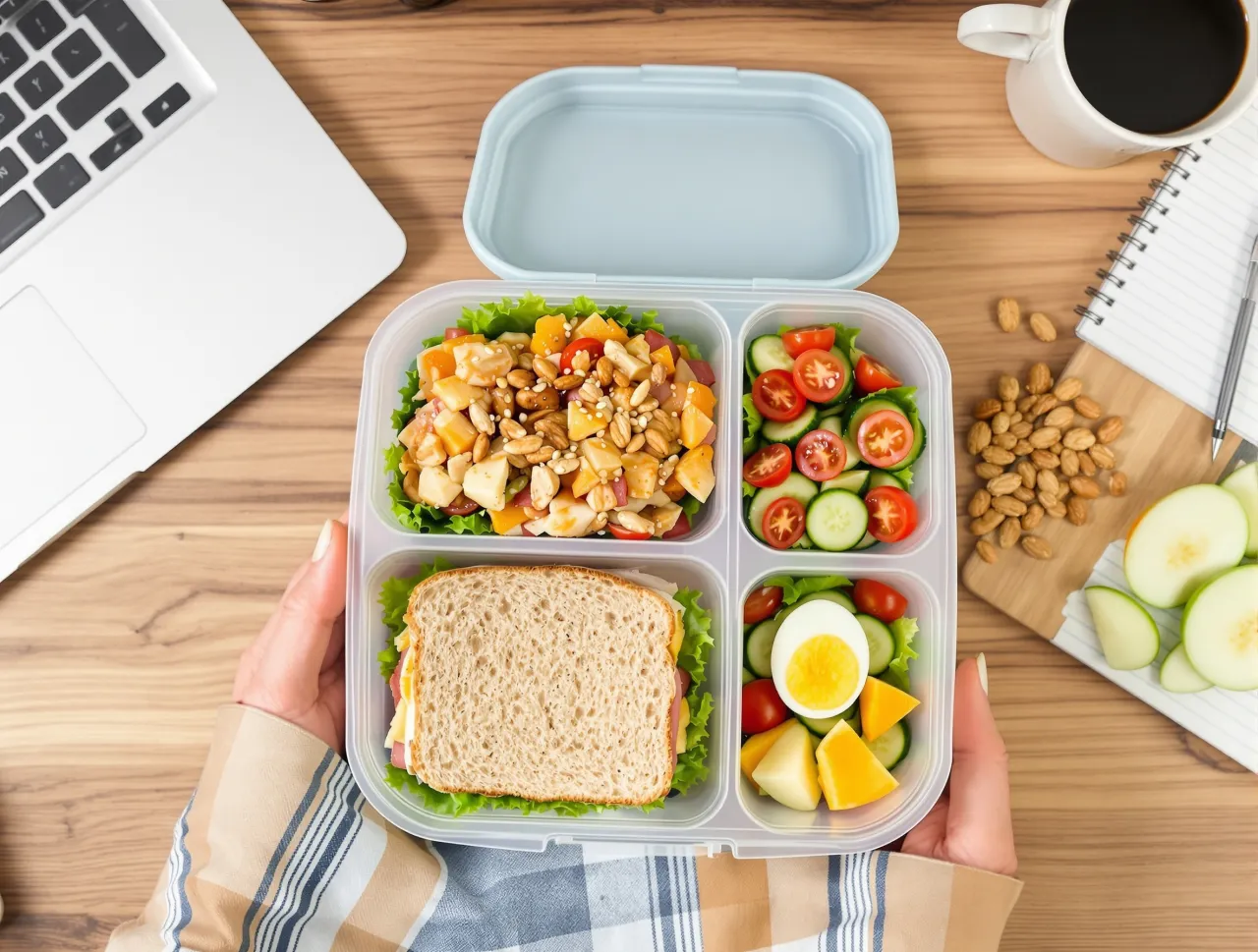 przepisy na zimny lunch do pracy, sałatki do lunchboxa