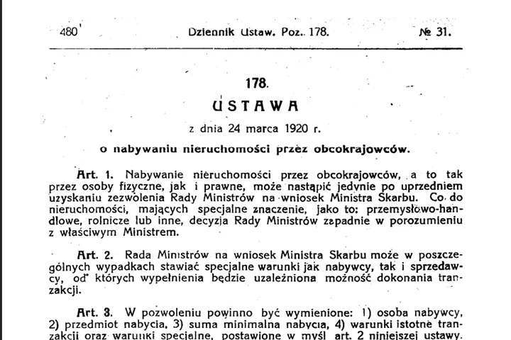 Zwolnienia z zezwolenia na zakup nieruchomości cudzoziemiec