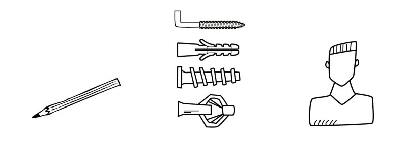 narzędzia potrzebne do montażu lustra na ścianie