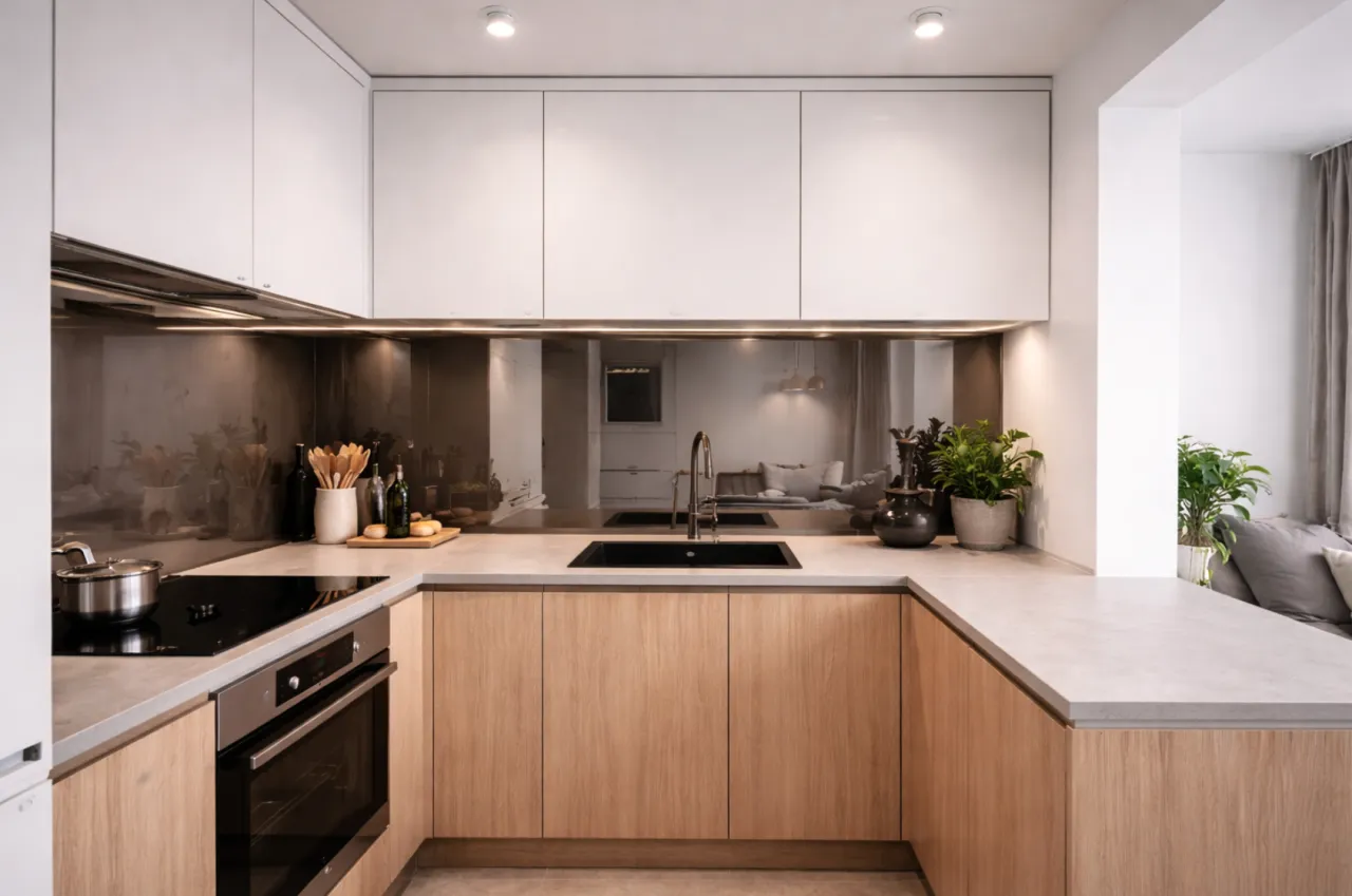 Wady lustra w kuchni zabrudzenia