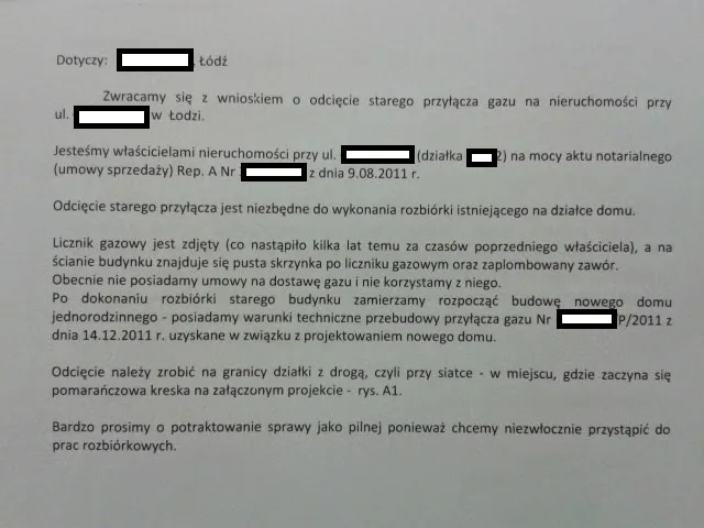 dokumenty do podłączenia gazu