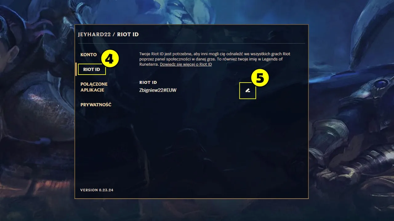 Riot ID nazwa i tagline