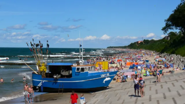 Mielno Unieście promenada port rybacki