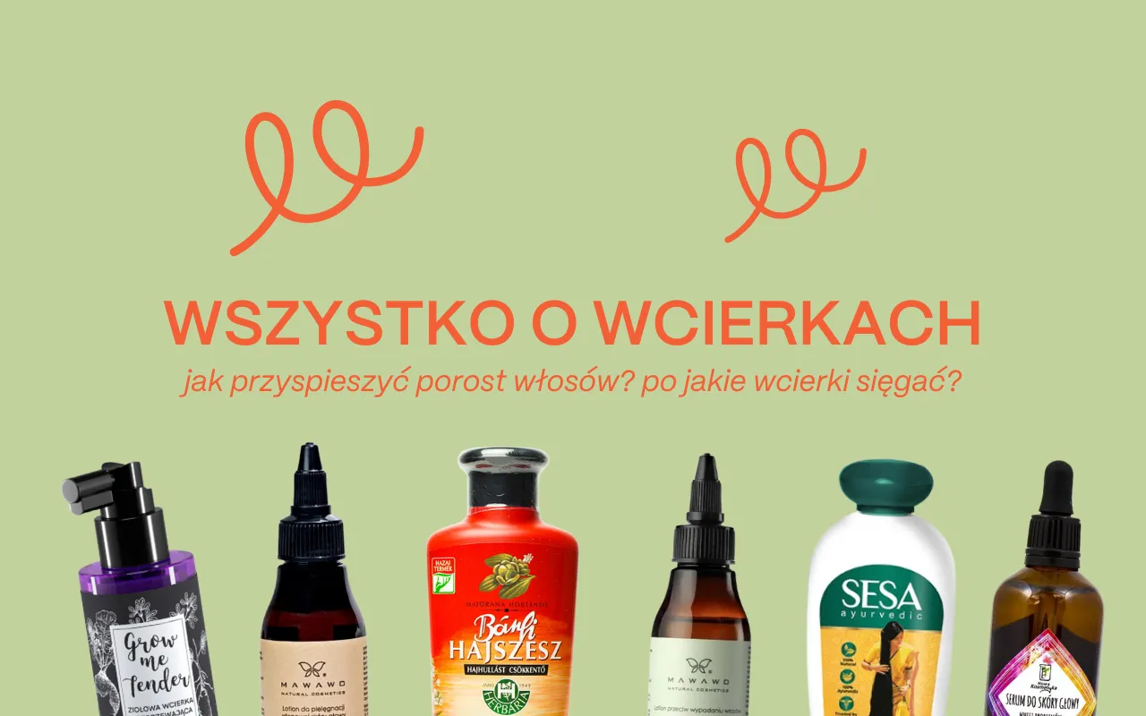 r&oacute;żne rodzaje wcierek do włos&oacute;w opakowania