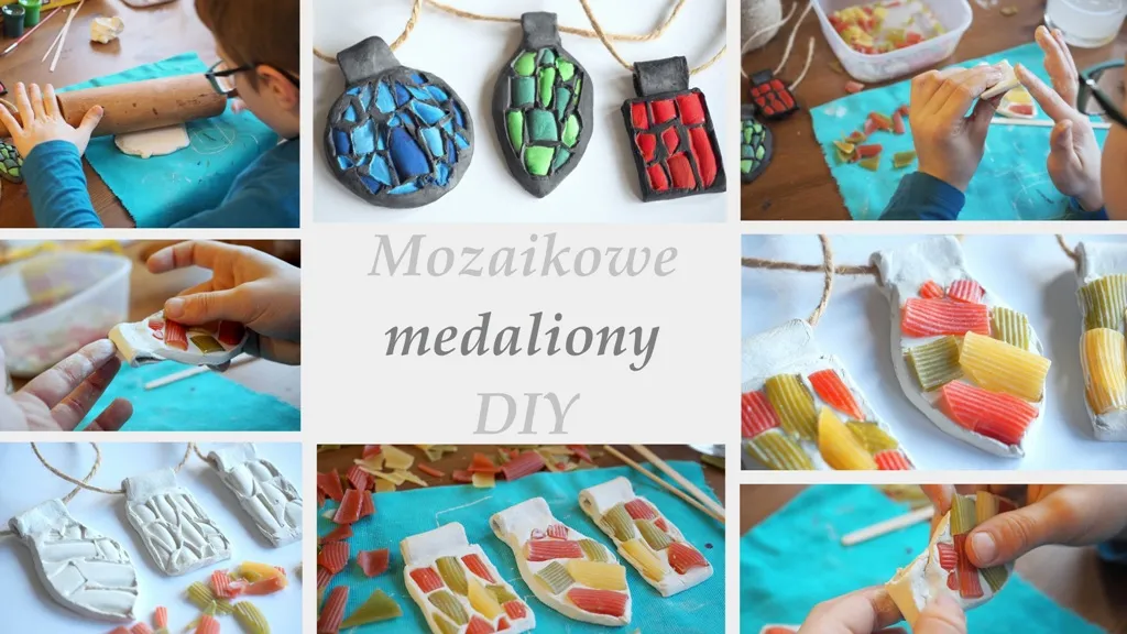 prace plastyczne dla starszych dzieci kolaż glina samoutwardzalna malowanie na szkle